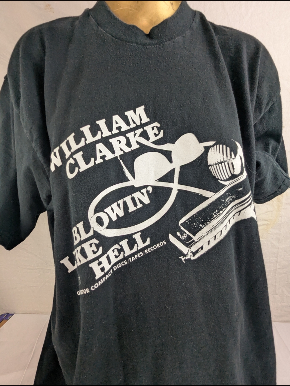 William Clarke Vintage Concert Tee 'Blowin' Like Hell' Size XL